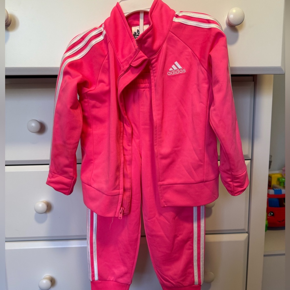 Adidas Kids' Bright Pink Tracksuit
